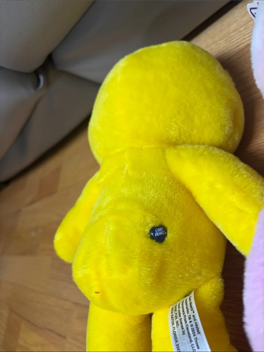 Care Bears Yellow Duck Costume & Pink Unicorn Rainbow Plush Duo